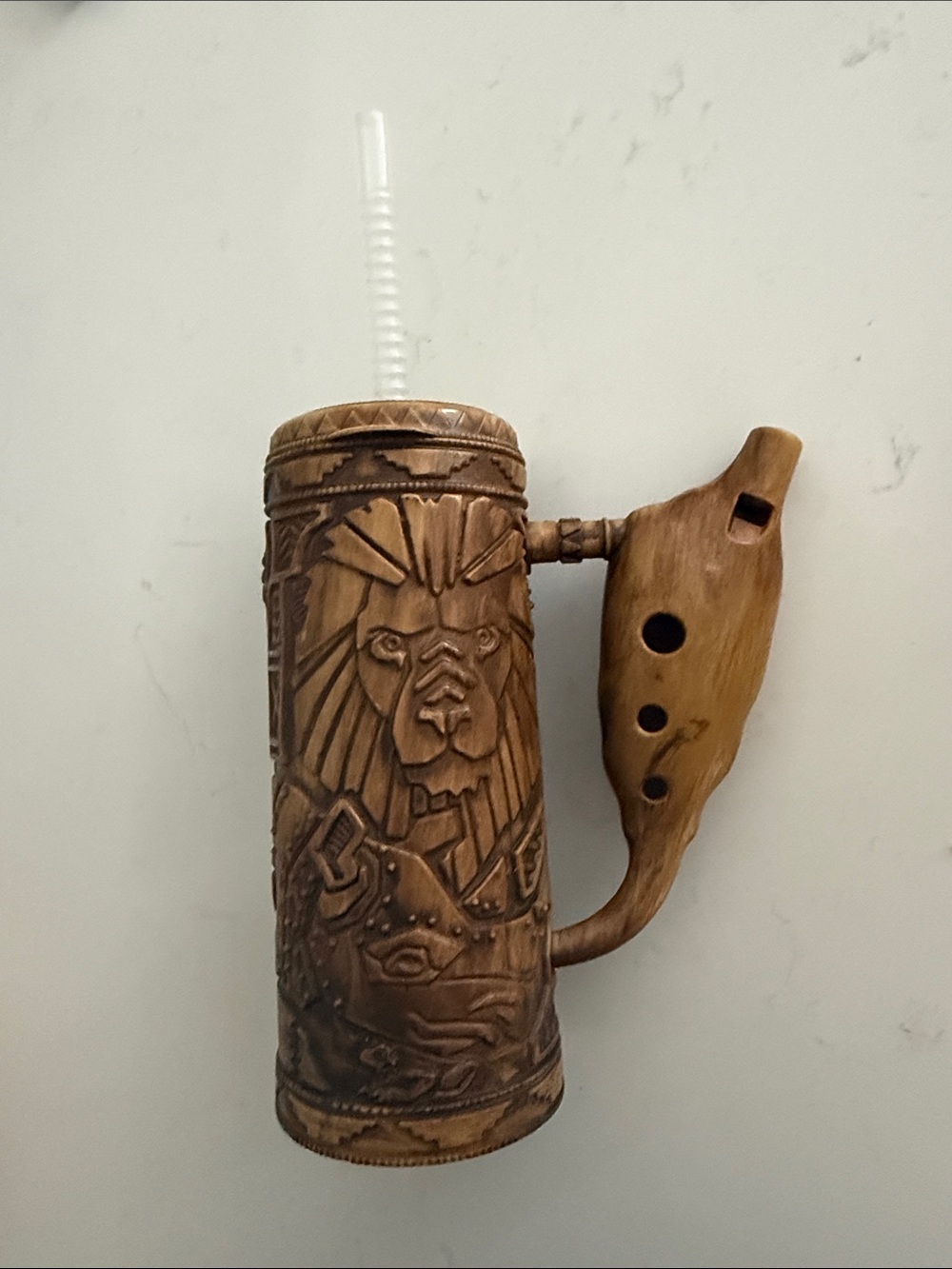 Walt Disney World Parks Animal Kingdom Tiki Ocarina Flute Drink Cup Mug